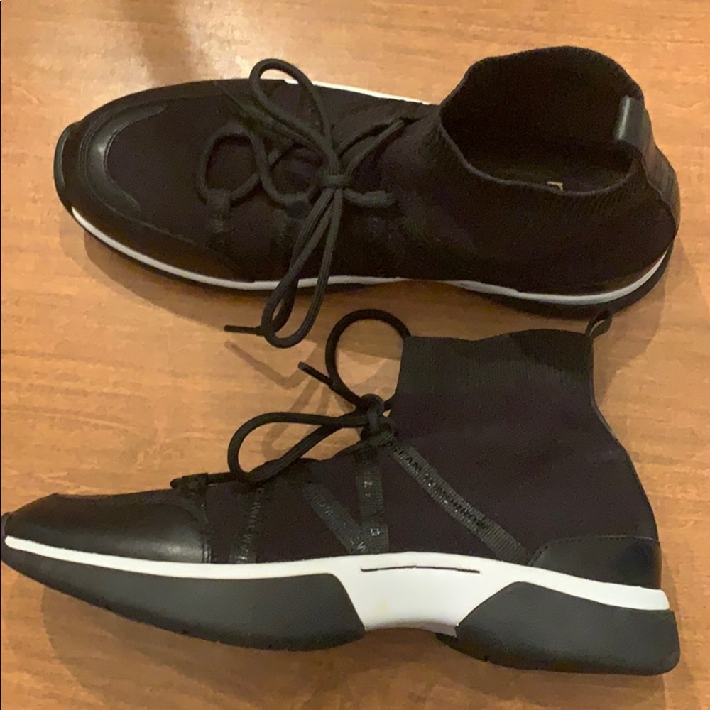 Black and white maje sneakers